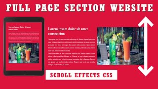 Creative  Full Page Scroll Section Website Design Using HTML CSS Only | CSS Scroll-Snap #scroll-snap