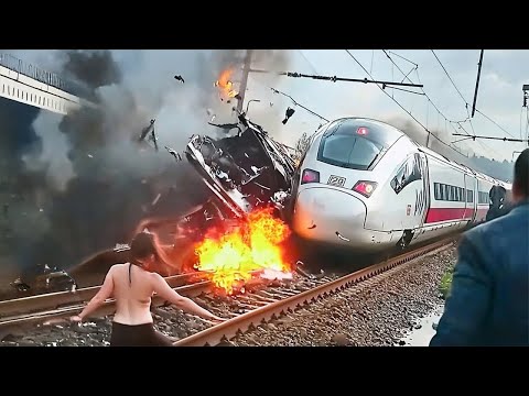 Most Unbelievable Train Crash Moments Caught on Camera - Best of the Month #13