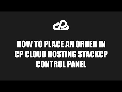 How to Place an Order in cP Cloud Hosting StackCP Control Panel