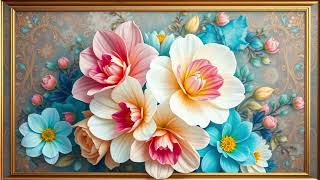 Soft Vintage Blooms | 4K Magical Floral Calm | Silent Background