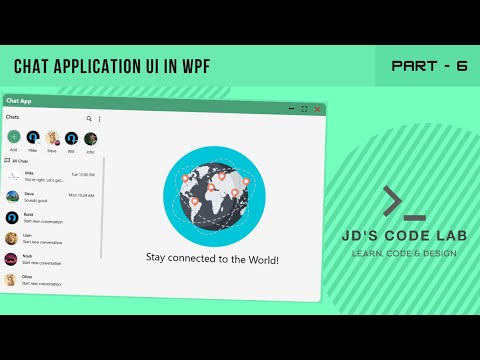 WPF UI Designs C# | Chat App UI Part - 6 | WPF C# (Jd's Code Lab)