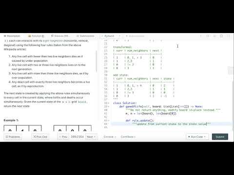 Game of Life - Leetcode 289 - Python