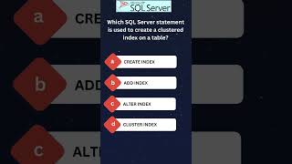 SQL Server Index  #learnsql #sqlfordataengineer #sqlquiz