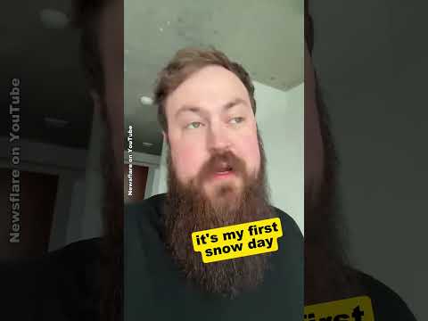 This Man Was Shocked When He Saw Snow For The First Time
