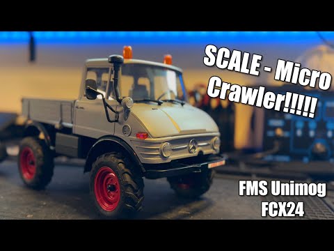 1/24 Scale Crawler Awesomeness!! FMS Unimog FCX24 RC Car Review