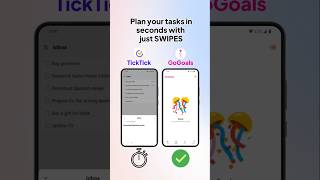 Less clicks, more done. Try GoGoals!#productivityapp #swipe #planner #ticktick #productivity