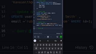 Simple SQL Code || Updating a row in SQL II  Structured Query Language #programming