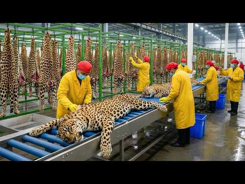 Inside the Leopard Leather Factory–Million-Dollar Products Are Made from Leopard Skin (Full Process)