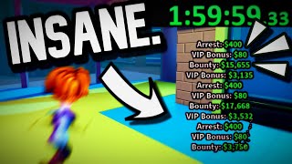 How Much Can I Earn In *2 HOURS* As *A COP* In Roblox Jailbreak?