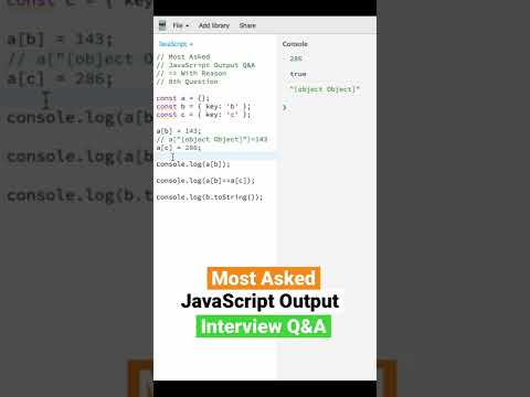 (Q-8) Most important JavaScript interview questions #interview #javascrpit #frontend #important