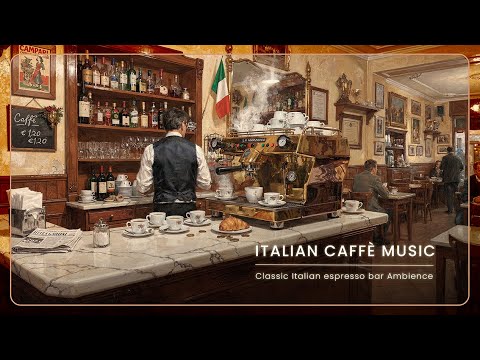 Italian Caffè in Rome ☕🇮🇹 Traditional Italian Music & Espresso Bar Ambience for Study & Relaxation