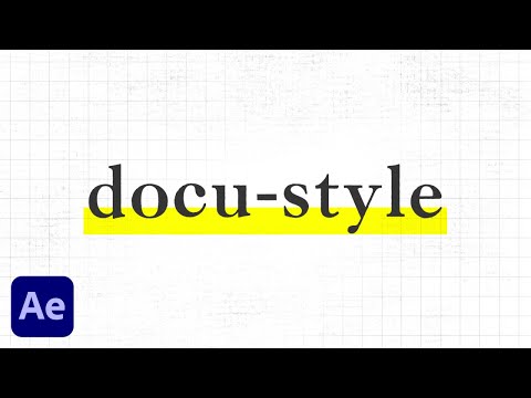Animated Dictionary Definition | Docu-style | (After Effects Tutorial)