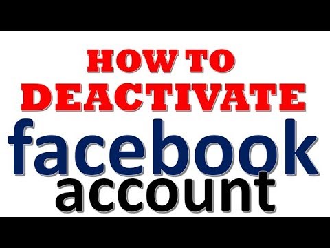 #1 HOW CAN I DEACTIVATE MY FACEBOOK ACCOUNT ? || 2018 ||