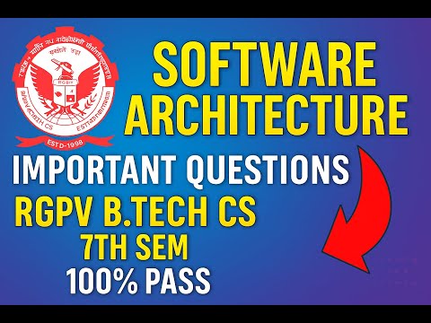 rgpv software architecture important questions | rgpv b.tech 7th sem s/w architecture imp questions 