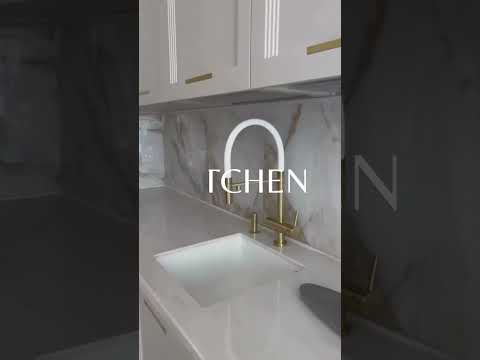 Fresh Clean Kitchen Neutrals With Gold Accents#kitchen #kitchendecorating  #neutraldecor
