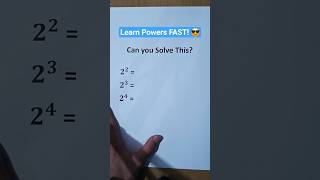 Solve Powers for Numbers FAST!  #math #maths #mathstricks