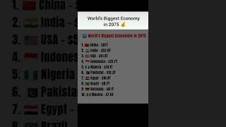 🌍 Future Shock! World’s Top 10 Economies in 2075 💰