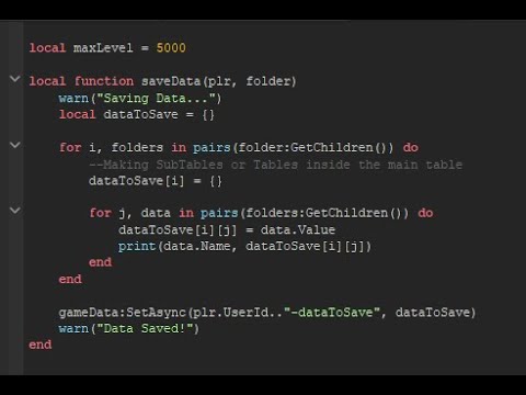 How to create a datastore/leaderstats saving ROBLOX Studio!