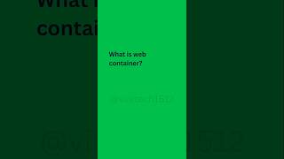 what is web container? #youtubeshorts #shortsviral #shorts #web #servlet  #education #jsp