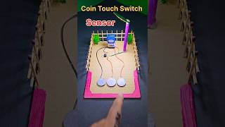 Coin Touch Switch Sensor ❤️ Touch Sensor Project #diy #shorts #ytshorts
