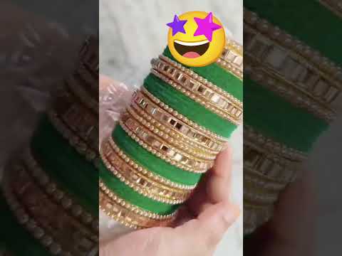 ✨ Green Velvet Bangles Unboxing | Elegant Bridal Look