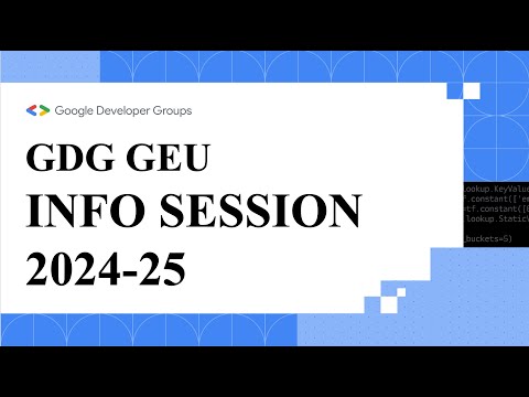 Info Session | GDG On Campus GEU 2024-25