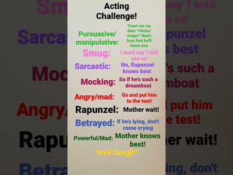 Acting challenge! #rapunzel #tangled#acting#actingchallenge #challenge#lyrics#fyp #foryou#shorts