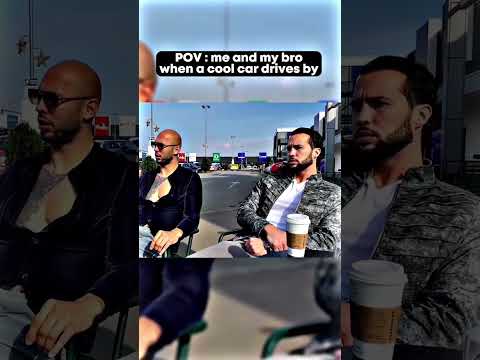 Tate brothers react to a cool car passing by 😂