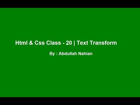 CSS Tutorial for Beginners in Bangla - Class 5 | Text Transform