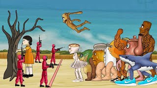 If Tung Tung Sahur, odindindun, tralalero tralala, Garamaram funk plays squid game Dc2