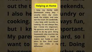 Short Story For Shadowing Practice | Helping at Home #englishshadowing #shorts