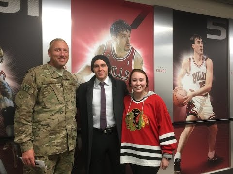 Surprise Homecoming at Blackhawks Game
