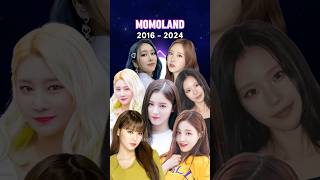 Momoland members then and now in 2024