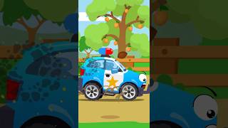Police Car Chasing Truck #carcartoon #carsforkids #carshorts #animation #cars #truck#policecar ice