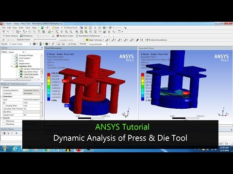 ANSYS Workbench tutorials  - Dynamic Analysis of Press tool