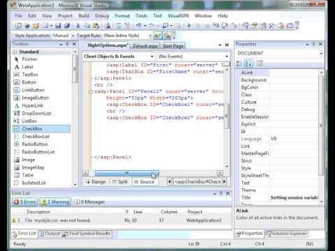 Using Session Variables 1
