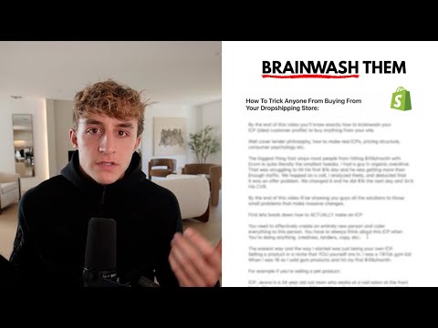 how i brainwash people to buy (dropshipping psychology)