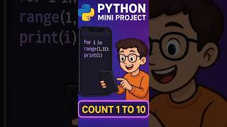 Count Numbers from 1 to 10 in Python – Beginner Mini Project on Mobile!, #shorts #learnpython