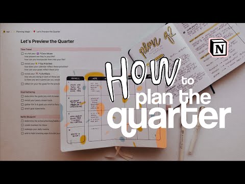 How to Plan the Quarter | Notion, Bullet Journal, PWM and all about Goal Planning