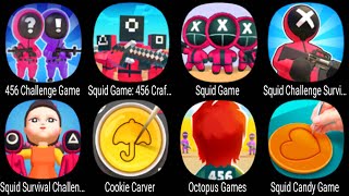 456 Challenge Game, Squid Game 456 Craft Survival, Squid Game, Cookie Carver, Octopus Games ...