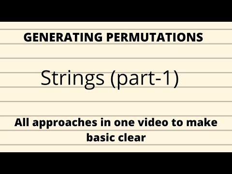 Permutations using Backtracking | Part - 1