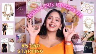 Bracelet & Belt Accessories Haul 2024 ✨🪩 | Stating Rs. 250 #amazonrepublicdaysale