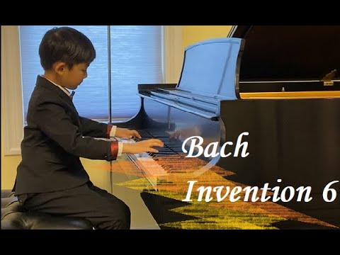 Bach - Invention 6 in E Major BWV 777 Piano - Age 8
