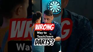 Wrong way to teach/learn darts? 😏 #HowToPlayDarts #FunWithDarts