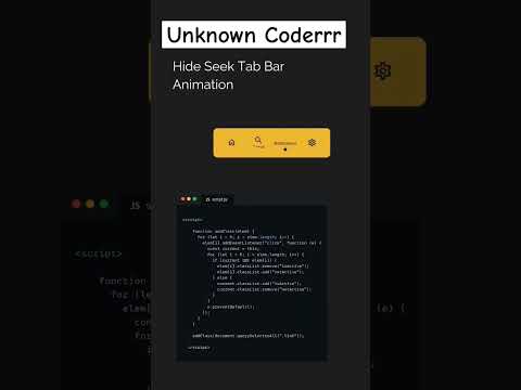 Hide & seek tab bar using JS #ytshorts