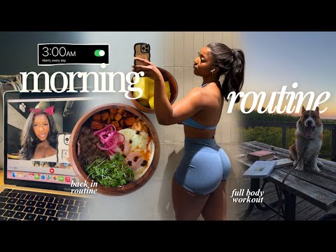3AM DIARIES: my *productive* morning routine | workout, skincare, meal prep