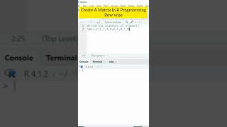 Create A Matrix In R #rprogramming