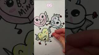 Recreating old artwork but Valentines theme💘#art #recreation #hearts