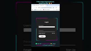 Beautiful & Animated Login Form Using HTML & CSS! 💻  #webdevelopment #coding #animation #shorts