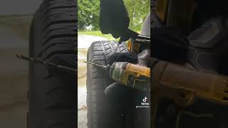 Fixing a Tire with tire plug kit